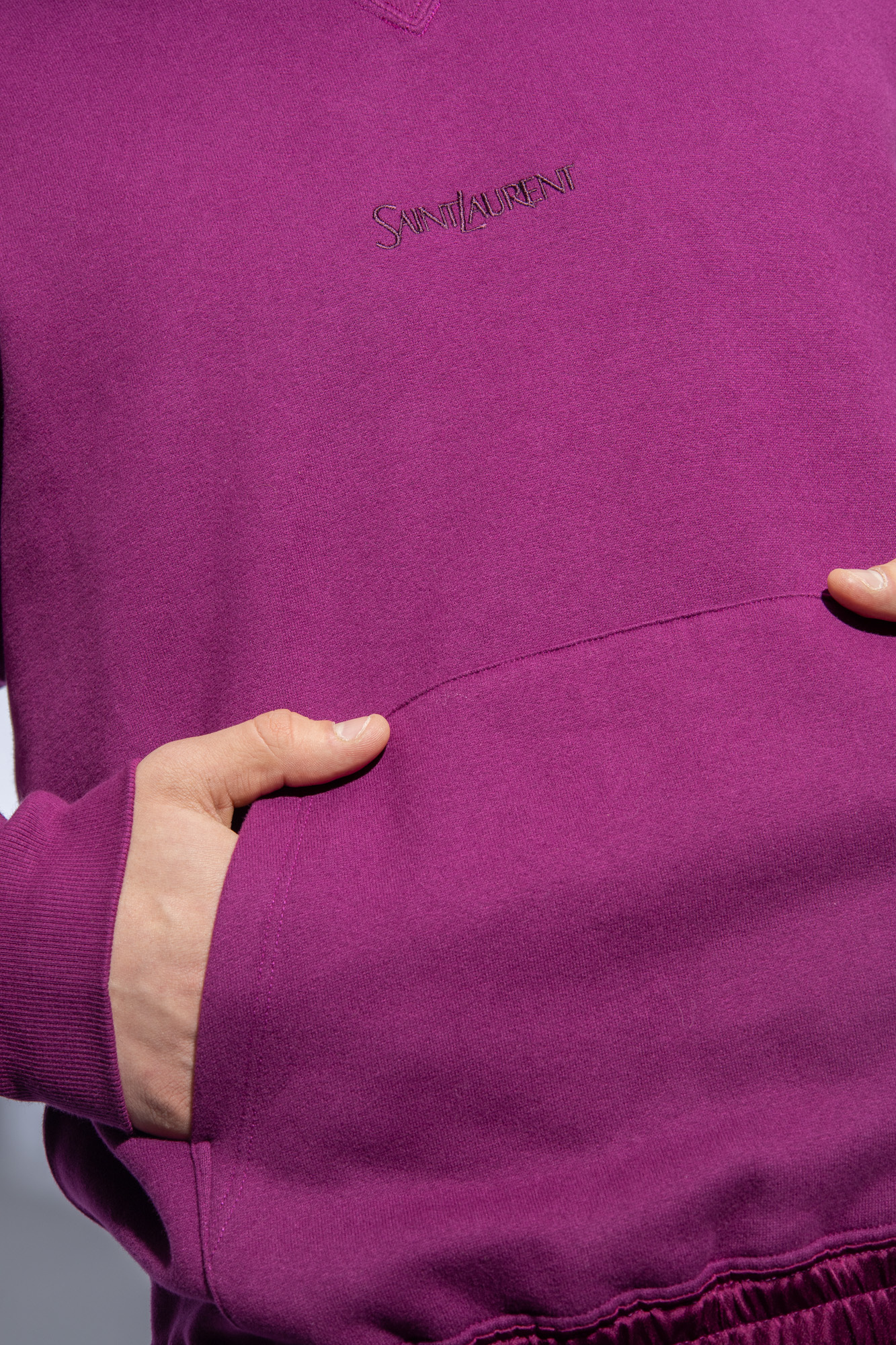 Purple Hoodie with logo Saint Laurent - Vitkac AS